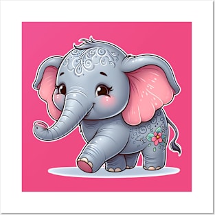 Cute Elephant Posters and Art